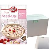 RUF Porridge Himbeer White Choc 13er Pack (13x65g Beutel) + usy Block