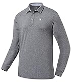 donhobo Poloshirts Herren Basic Langarm Golf T-Shirt Fleece Polohemd Männer...