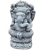 Stone and Style Steinfigur Ganesha 12,1 kg frostfest Steinguss massiv