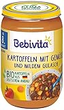 Bebivita Menüs ab dem 8. Monat - Kartoffeln mit Gemüse und mildem Gulasch, 6er Pack (6 x...