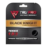 Tier One Sports Black Knight Co-Poly Tennissaite für Hochleistungsspieler, Schwarz, 1,33...