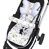 Sitzauflage Kinderwagen Einlage 75 x 35 cm - Buggy Auflage Sitzeinlage für Kindersitz...