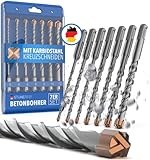 STONE REEF Betonbohrer Set Profi - [7-teilig inkl. Bohrerkassette] - SDS Plus...