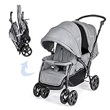 DREAMADE Geschwisterwagen 2 in 1, Doppelkinderwagen baby und kleinkind,...