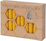 Baumkerzen 20 Stück aus 100% reinem Bienenwachs, 100/13 mm, Bienenwachskerzen,...