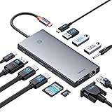 Baseus USB C Docking Station 3 Monitore, 13-in-1 USB C Hub mit 2 HDMI 4K@60Hz,...