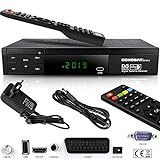 Echosat HDMI SCART HD Receiver Satellit DVB S2 HD Receiver für SAT Digitaler...