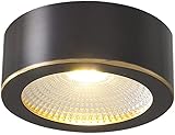 ESTTIA LED-Deckenstrahler aus schwarzem Messing,nordische Aufbauleuchte,3 W,5 W,7 W,9...