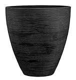 Dehner Pflanzvase Vino, Ø 40 cm, Höhe 42 cm, Kunststoff, anthrazit