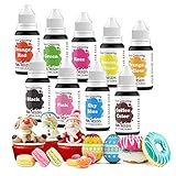 ROUCLO Lebensmittelfarbe 9x10ml Flüssige Lebensmittel Farben-Food Coloring für...