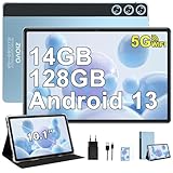 ZIOVO 2024 Tablet 10 Zoll 14GB RAM+128GB ROM (512GB TF), Android 13 OS Tablet mit 5G+2.4G...