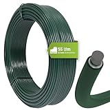 Fepro® Spanndraht 3,1 mm x 55 m, grün, verzinkt und kunststoffbeschichtet -...