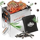 Zentorno® Camping Grill [New 2023] Holzkohle Tischgrill aus Edelstahl [bis zu...