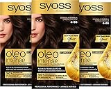 Syoss Oleo Intense Öl-Coloration 4-86 Schokoladenbraun Stufe 3 (3 x 115 ml), dauerhafte...