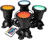 GreenSun Teichbeleuchtung Unterwasser, RGB Spot Licht IP68 Wasserdicht Gartenteich Lampe...