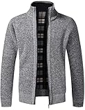 Pinkpum Strickjacke Herren Fleecejacke Sweatjacke Mit Reißverschluss...