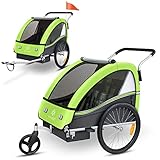 KESSER® Kinderanhänger Fahrradanhänger Sport-RX 2 in 1 Joggerfunktion...