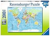 Ravensburger Kinderpuzzle - 12890 Die Welt - Puzzle-Weltkarte für Kinder ab 8 Jahren, mit...