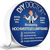 DIY Doctor Teppichklebeband Doppelseitig extra stark - 1x 50 mm x 30 m Teppich Klebeband -...