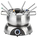 Clatronic® Fondue-Set | Fonduetopf aus Edelstahl (Ø 18,5 cm) | bis zu 1,2...