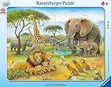 Ravensburger Kinderpuzzle - 06146 Afrikas Tierwelt - Rahmenpuzzle für Kinder ab...