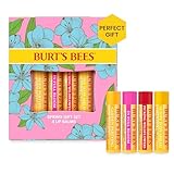 Burt's Bees Lippenbalsam-Geschenkset, Bienenwachs, Erdbeere, Tropische Ananas,...