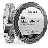 GAUDER Magnetband stark selbstklebend mit 3M Kleber | Magnetstreifen...