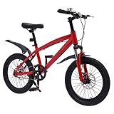 FENNNDS 18 Zoll Kinderfahrrad, 5 Farbe Premium Mountainbike Fully MTB aus Kohlenstoffstahl...