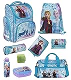 Familando Frozen Mädchen Schulranzen-Set 9-TLG. Modell CLOU Ranzen 1. Klasse |...