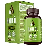 Premium Hanföl Kapseln, hochdosiert & kaltgepresst, pflanzliches Omega 3-6-9 –...