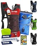 SASMO Sports® Trinkrucksack (rot) mit Thermofach | Laufrucksack Ultraleicht...