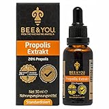 BEE&YOU Propolis Tinktur, Propolis Tropfen 20% (30ml) standardisiert, Zusatzstoffe,...