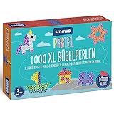 Smowo® Große 10mm Bügelperlen 1000 Stück für Kinder ab 3 Jahren - 6 Pastell...