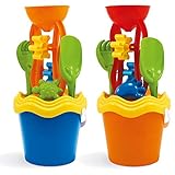 URBN-TOYS 22 cm 6–7 Stück unifarbener farbenfroher Strandeimer für Kinder,...