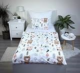 Theonoi Kinderbettwäsche Kleinkinder Bettwäsche Babybett komplett Set Bettbezug 100x135...