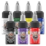 HAWINK Tattoo Ink Set 0.5oz(15ml) 7 Bottles Lieferumfang Flaschen TI203-15-7