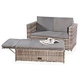 Melko Gartenset Poly Rattan Lounge Möbel Sitzgruppe mehrteilige Sofa-Garnitur...