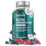 Biotin Gummibärchen 5000μg - Vitamin C & E für Haut, Haare, Nägel & Bart - 120 Gummies...