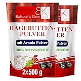 Bio Hagebuttenpulver Vitamin C Pulver aus gemahlene Hagebutte Glutenfrei Hagebuttenpulver...