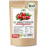 EWL Naturprodukte Hagebuttenpulver BIO 500g, Hagebuttenpulver in Rohkostqualität, Bio...