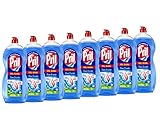 Pril Original Pure Frische (8x1,2L), Handgeschirrspülmittel mit höchster Fettlösekraft,...