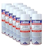 12x Wilckens Heizkörperlackspray weiß seidenmatt 400ml Heizung Lackspray Spraydose für...