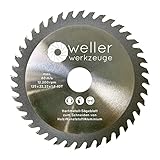 WELLERWERKZEUGE | Hartmetall Allesschneideblatt Sägeblatt 125mm 40 Zähne TCT Aluminium...