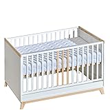 ATB MEBLE Babybett 140x70 cm - Nordik Kollektion - Beistellbett Baby aus Holz - Bett Baby...