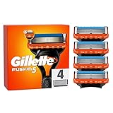 Gillette Fusion 5 Rasierklingen, 4 Ersatzklingen für Nassrasierer Herren mit 5-fach...
