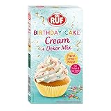 RUF Birthday Cake Cream, Cream-Pulver für eine lockere Torten-Creme in Geburtstags-Kuchen...