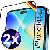 UTECTION [PERFEKTE PASSFORM 2X Exklusives Schutzglas für iPhone 14 PRO MAX...