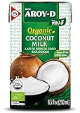 Aroy-D Bio Kokosnussmilch – Kokosmilch zum Kochen und Backen – Ideal für Desserts,...