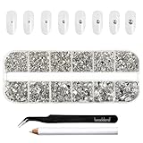 Beadsland 2500pcs Glas Nailart Strasssteine Kristall Flatback Edelsteine Runde, ​​für...