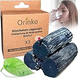 Kishu Binchotan, 3 Stück (75 g, 25 g x 3) | Leistungsstarker Wasseraufbereiter – Eiche...